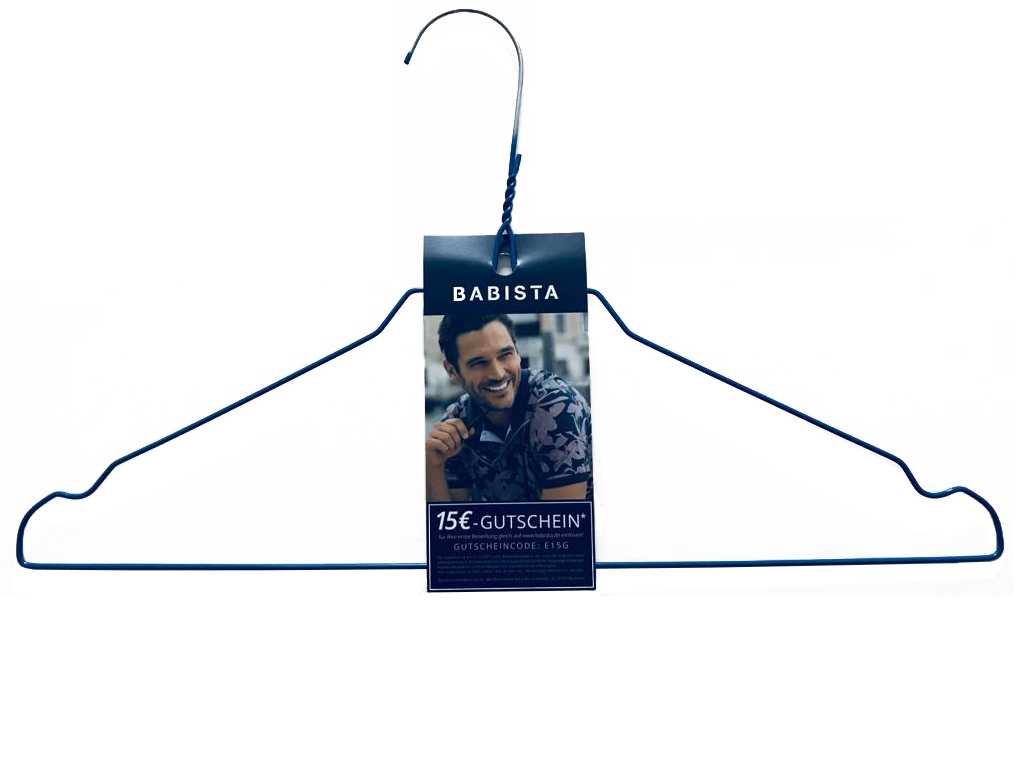 Kleiderbügelwerbung Flyer von Babista Kleiderbügelwerbung Flyer von Babista
