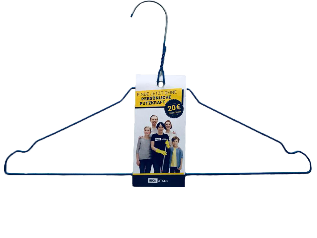 Kleiderbügelwerbung Flyer von Book A Tiger Kleiderbügelwerbung Flyer von Book A Tiger